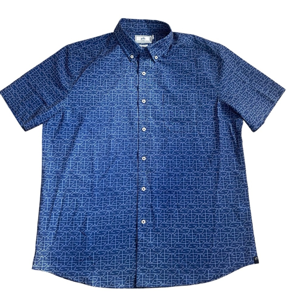 Men’s Southern Tide Short Sleevee button down shirt.  Performance.  Size L.